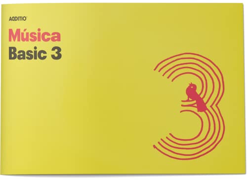 ADDITIO - Cuadernos de música BASIC 3 para la iniciación a la música | 3 pentagramas de 24 mm | 20 páginas | Tamaño 24 x 17 cm apaisado | Papel ecológico | 20 páginas | Grapa | Amarillo |