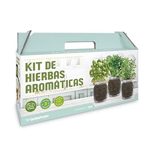 Garden Pocket - Cultiva tus propias Hierbas Aromáticas (Orégano, Hierbabuena y Cilantro)