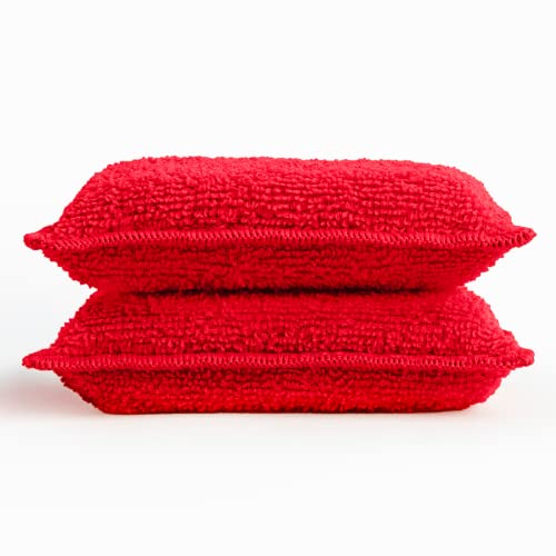 INGA – 2 esponjas reutilizables y de doble absorción – muy eficaces, no rayan – Fabricado en Europa – Se puede lavar con esponja lavable que dura 2 años
