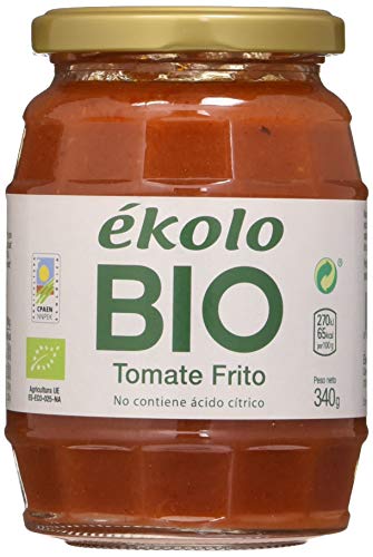 EKOLO Tomate Frito Casero Ecológico, 6 Tarros * 340G 6 Unidades 1980 Ml