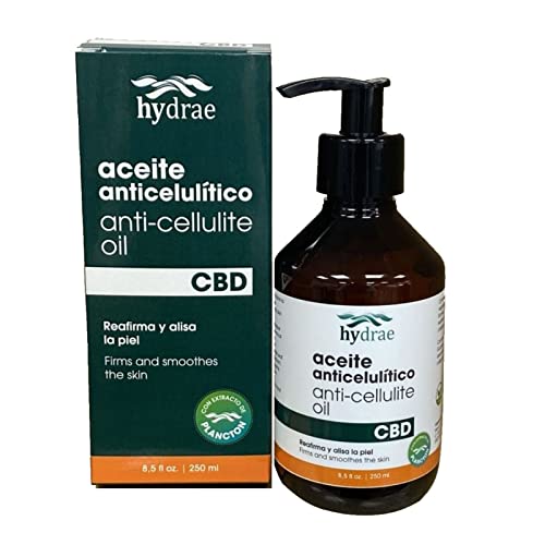 black Hydrae Potente Aceite Anti Celulítico con CBD Aceites Esenciales 250 ml Reductor de Celulitis Profesional 100% adelgazante Natural Penetra 6 veces más potente y eficaz que la crema