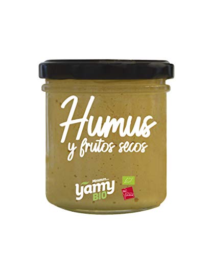 Yamy BIO Humus con Frutos Secos para Untar - Pack de 6 Frascos x 145 gr - Producto Ecológico elaborado en Navarra