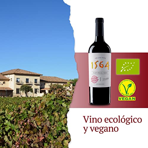 Bodegas Sierra Norte - Pack 3 Botellas de Vino Tinto 1564 Natural Tinto - 100% Syrah - Vino Ecológico y Vegano - Vino Varietal - 75 cl - 14,5% de Alcohol - Sin Sulfitos